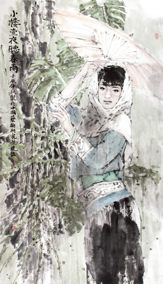 小楼一夜听春雨++151×86cm.jpg