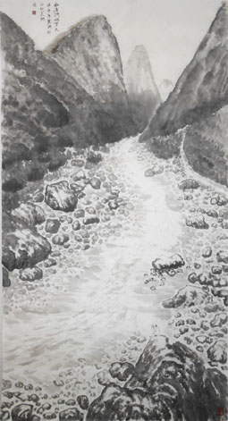 《水春河的夏天》98cmx178cm