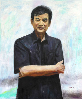 《著名中国画家曹英义先生》120x100cm 2014年6月