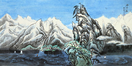 雪山之春137cmx68cm