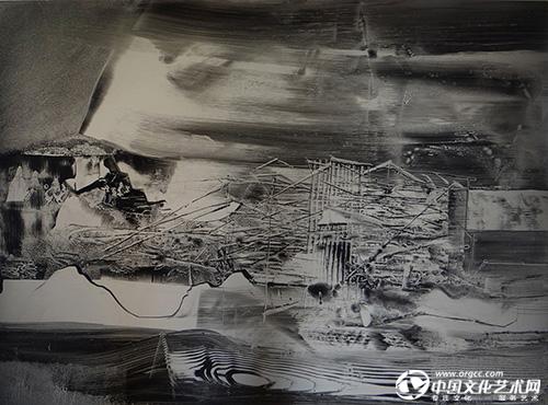 《断层-浮世》100╳70cm 纸本油画 何伟.JPG 《断层-浮世》100╳70cm 纸本油画 何伟.JPG