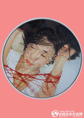 《吻水下系列一》 110x110cm 材质油画 田园园.jpg 《吻水下系列一》 110x110cm 材质油画 田园园.jpg