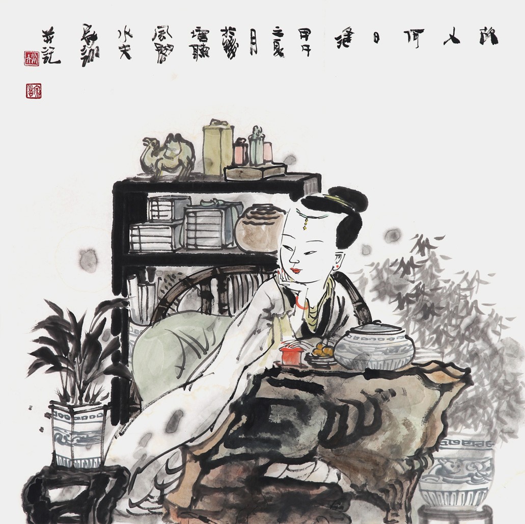 故人何日逢　69cm×69cm　纸本　2014年.jpg