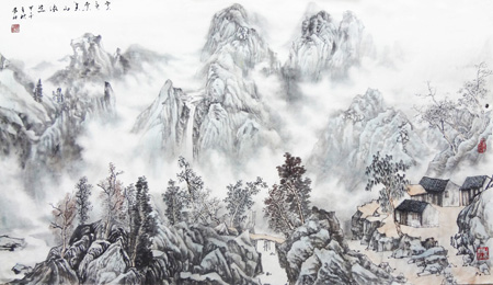云来云去山依然 68x132cm 云来云去山依然 68x132cm