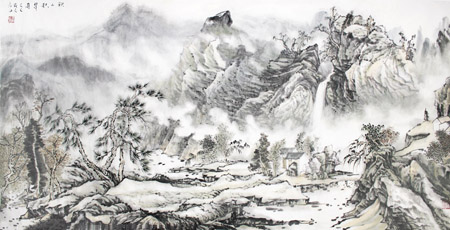 秋山积翠图 4尺整张 秋山积翠图 4尺整张