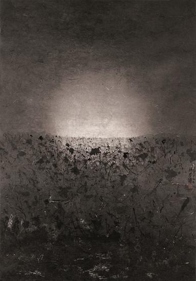 陆春涛,荷塘·2015No.059,120×84cm,纸本水墨,2015