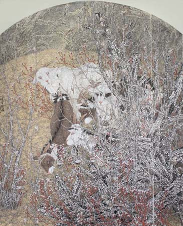 《情牵故园》180×140cm 《情牵故园》180×140cm