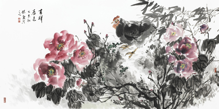 吉祥春色68x136cm