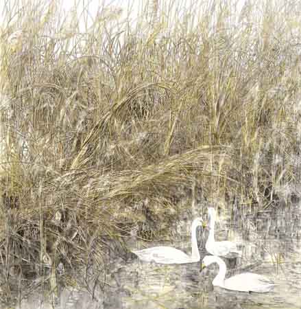 《觅语苇塘（之二）》入围国展“古蜀文脉墨韵天府”