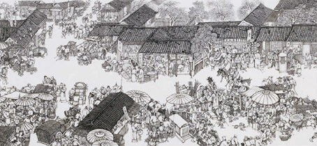 《汴河神往图》30米长卷局部二