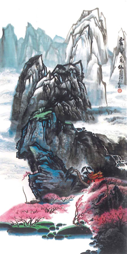 云谷觅仙 137cmx67cm