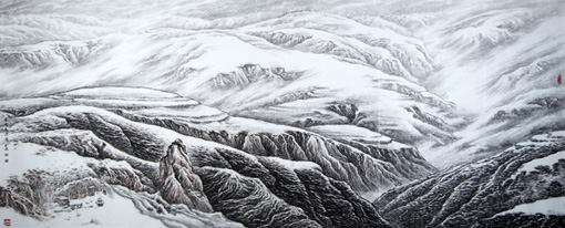 《高洁图》150x360cm 2010年 《高洁图》150x360cm 2010年