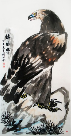待击鹰138x69cm2007.4 待击鹰138x69cm2007.4