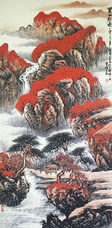 《万山红遍》规格:140cm×70cm 《万山红遍》规格:140cm×70cm