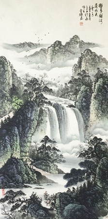 《疑是银河落九天》规格:140cm×70cm 《疑是银河落九天》规格:140cm×70cm