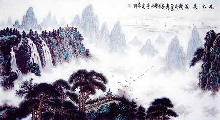 《风光秀美图》（国画）