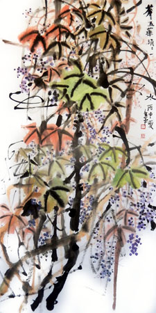 道金平作品《苍苍五华》68×38cm 2016年