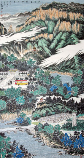 《在那最绿的地方》180cm×96cm 2009年 《在那最绿的地方》180cm×96cm 2009年