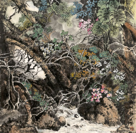 《版纳情》70×70cm