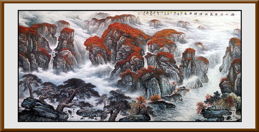 《群山染紫气鸿运扑面来》