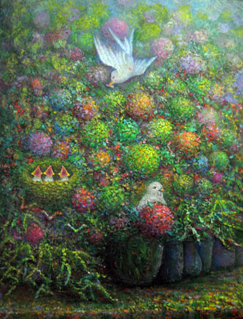 《花鸟》76cm×58cm