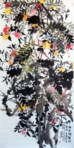 道金平作品《猗猗抽条颖》68×138cm 2016年