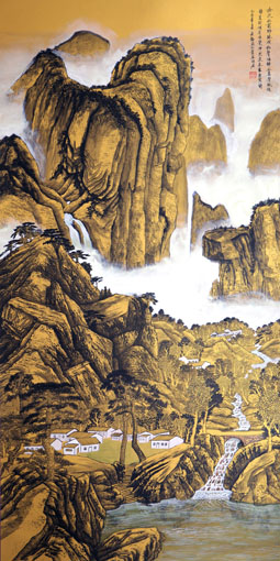 唐寅诗意画 136×68cm