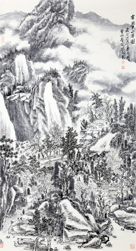 《云梦山居图》180cm×96cm