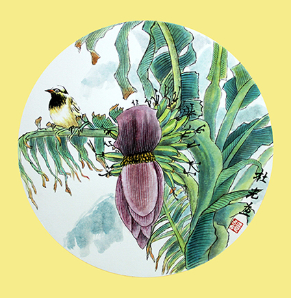 杜光作品《蕉荫小趣》.jpg