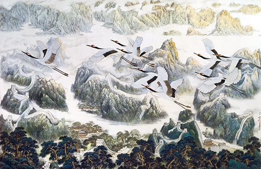 1551074695699868.jpg 徐震时《神州大地》(徐震时 金家翔 张晓君作,全国获奖作品,入编 《中国现代美术全集》) 1993年 104cm×164cm.jpg