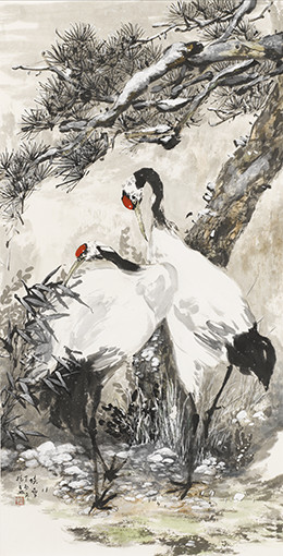 仇振霖作品《晓雪》69x138cm.jpg