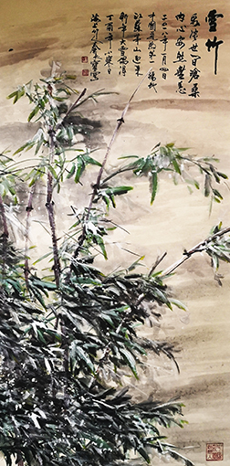 《雪竹》规格：137cmx67cm.jpg